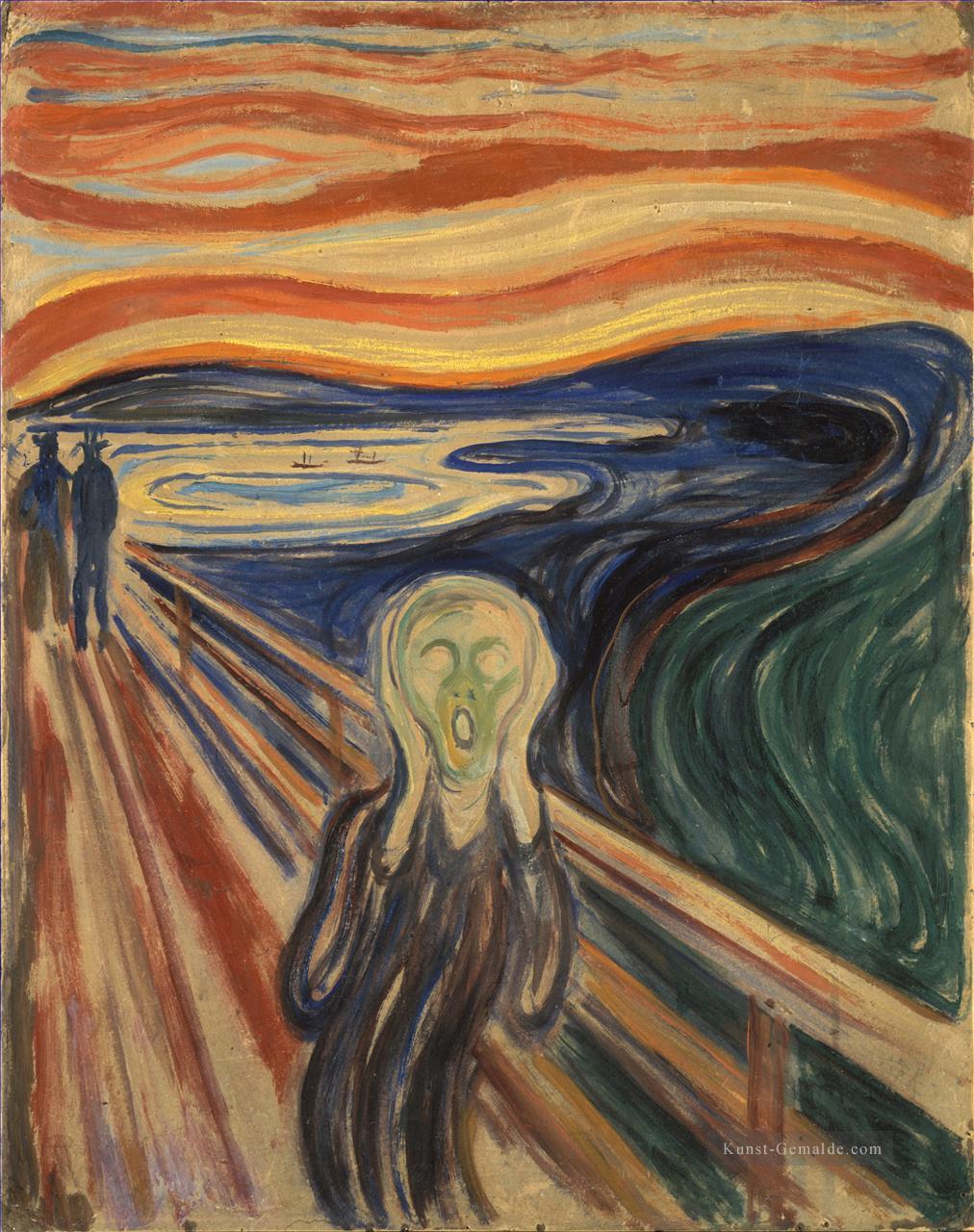 Der Schrei durch Edvard Munch 1910 Tempera Ölgemälde